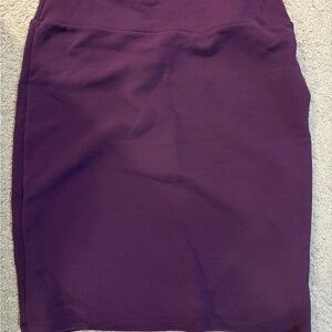 LuLaRoe Purple Pencil Skirt Knee-Length Work